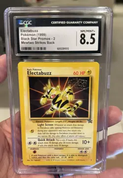 CGC 8.5 NM/MINT+ Electabuzz #2 WB Movie WOTC Black Star PROMO 2 Pokemon TCG 1999 - Image 1
