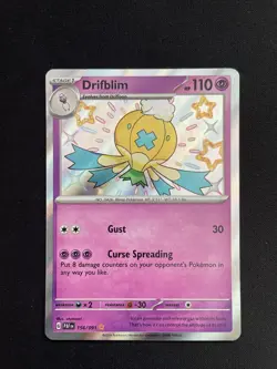 Pokemon TCG Drifblim Scarlet & Violet: Paldean Fates 156/091 Holo Shiny Rare - Image 1