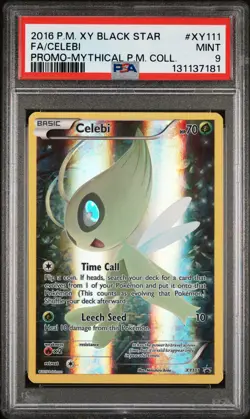 2016 POKEMON XY BLACK STAR PROMO MYTHICAL POKEMON COLL FULL ART/CELEBI PSA 9 - Image 1
