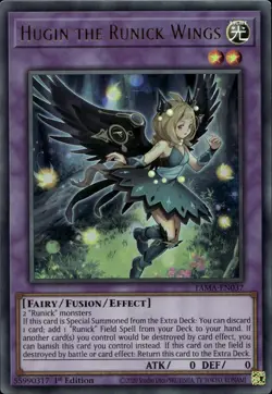 Hugin the Runick Wings 1st Ed Ultra Rare TAMA-EN037 Yu-Gi-Oh! - Image 1