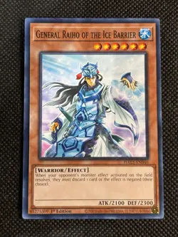YuGiOh! General Raiho of the Ice Barrier HAC1-EN046 Common 1st Edition Near Mint - Image 1