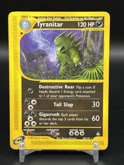 Tyranitar 40/147 Pokemon Aquapolis Non-Holo Rare WOTC English E Reader NM- - Image 1