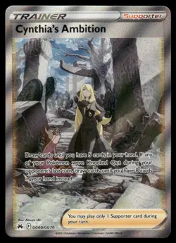 Pokemon Cards Cynthia's Ambition GG60/GG70 Crown Zenith Galarian Gallery NM - Image 1