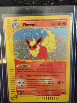 2003 Pokemon Skyridge Flareon Holo Foil H7/H32 WOTC E-Reader Series - Image 2