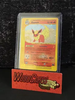 2003 Pokemon Skyridge Flareon Holo Foil H7/H32 WOTC E-Reader Series - Image 3