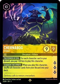 Chernabog Evildoer 3/204 Super Rare Into the Inklands Cold Foil Disney Lorcana - Image 1