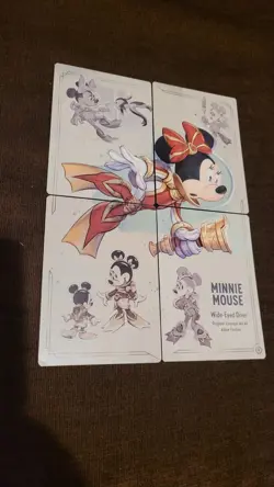 Disney Lorcana Rise of the Floodborn Minnie Mouse Wide-Eyed Diver 4 Card Puzzle - Image 1