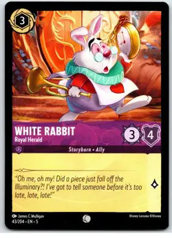 #43 White Rabbit - Royal Herald PLAYSET x4 Disney Lorcana Shimmering Skies 4x - Image 2