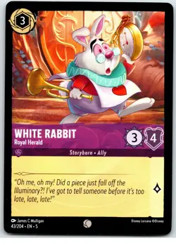 #43 White Rabbit - Royal Herald PLAYSET x4 Disney Lorcana Shimmering Skies 4x - Image 4