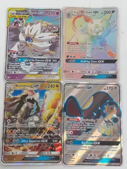 Pokemon Card Bundle With Binder & GX Holo Rare Cards Collection Lot Mixed Types - Image 2