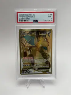 2016 Pokemon XY Evolutions Dragonite EX Full Art FA #106/108 PSA 9 MINT - Image 1