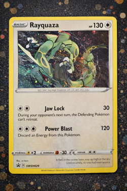 Rayquaza SWSH029 Black Star Promo Cosmos Holo Pokemon NM - Image 1