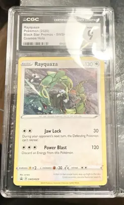 Pokemon TCG Rayquaza SWSH029 Black Star Promo Holo CGC 9 - Image 1