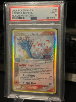 PSA 9 Mint 2006 POKEMON EX HOLON PHANTOMS #10 Kingdra REVERSE HOLO FOIL RARE - Image 1