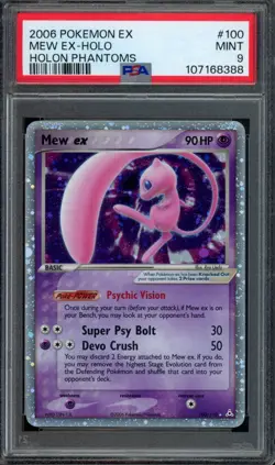 Pokemon Mew ex Holo 2006 EX Holon Phantoms #100 PSA 9 Mint - Image 1