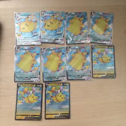 Pokemon TCG Lot of 10 Pikachu V VMax NM Full Art Ultra Rares Flying and Surfing - Image 1