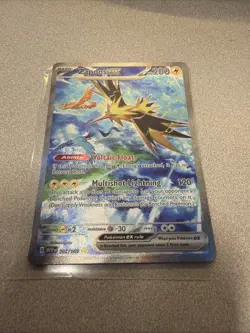 Pokemon TCG Zapdos EX Holo Card 202/165 Scarlet & Violet 151 Sir NM Condition - Image 2