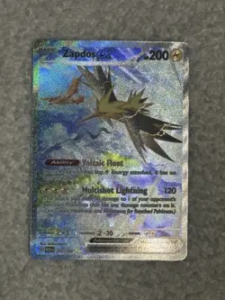 Pokemon TCG Zapdos EX Scarlet & Violet 151 Sir NM/M Condition 202/165 English - Image 1