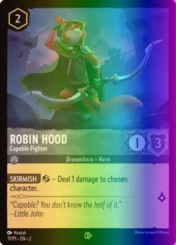 Robin Hood - Capable Fighter (17/108) Disney Lorcana Promo Cards LP FOIL- Promo - Image 1