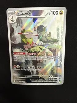 Fraxure 077/064 IR Illustration Rare Shrouded Fable Pokemon English Card (LP) - Image 1