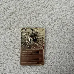 1999 Burger King Pokemon 23K Gold Plated Charizard Metal Trading Card Mini - Image 2