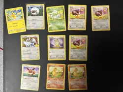 Pokemon Card Lot - Base Set Charmander, Eevee, Meowth, Bulbasaur + Foils! - Image 1