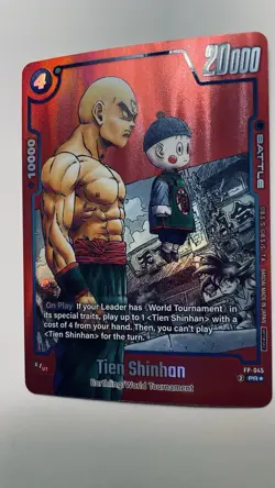 Dragon Ball Card FP-045 Tien Shinhan PR English Alt Art Parallel Manga - Image 2