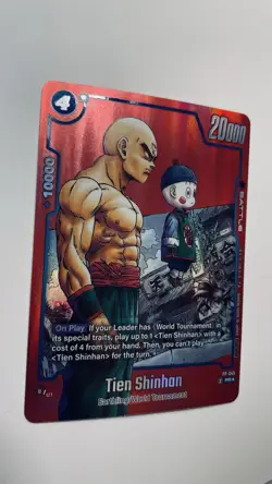 Dragon Ball Card FP-045 Tien Shinhan PR English Alt Art Parallel Manga - Image 3
