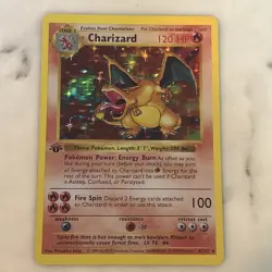holographic charizard 1st edition not collectible for fun copy card - Image 1