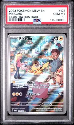 2023 Pokemon 151 Pikachu PSA 10 GEM ILLUSTRATION RARE FULL ART 173/165 - Image 1