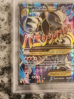 2015 POKEMON XY BREAKTHROUGH #159 FULL ART/M MEWTWO EX PSA 8 Mega - Image 5