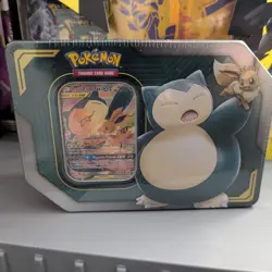 Pokemon TCG: TAG Team Tin Eevee and Snorlax GX Factory sealed 820650805295 - Image 1