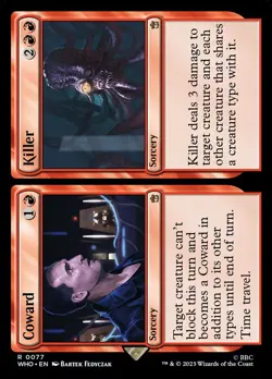 MTG Magic the Gathering Coward (77/1442) Doctor Who NM - Image 1