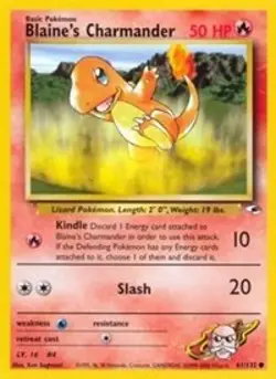 Pokemon Blaine's Charmander (61/147) Gym Heroes LP - Image 1