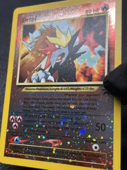 Pokemon TCG Entei 34 2001 Black Star Promo Reverse Holo Rare - Image 4