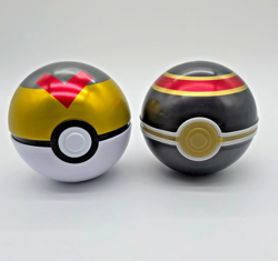 Luxury Ball & Level Pokemon Collectible Tin: Grey Yellow Pokeball (Empty) - Image 1