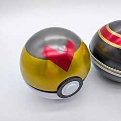 Luxury Ball & Level Pokemon Collectible Tin: Grey Yellow Pokeball (Empty) - Image 2
