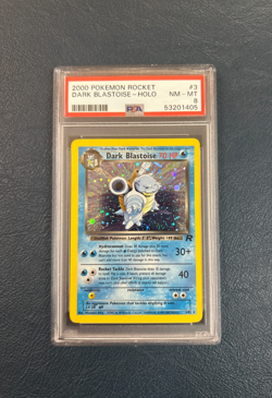 2000 POKEMON ROCKET #3 DARK BLASTOISE-HOLO PSA 8 UNLIMITED - Image 1