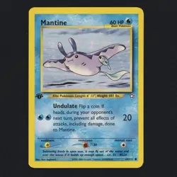 Mantine 64/111 1st Edition Neo Genesis Vintage WOTC Pokemon TCG NM - Image 1