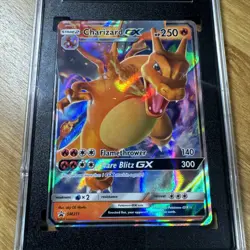 Charizard GX Pokemon Sun & Moon Black Star Promo SM211 Hidden Fates Tin SGC 8.5 - Image 2
