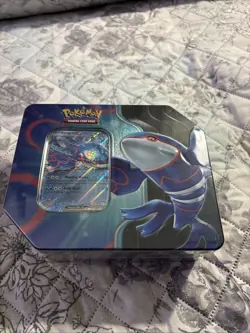 1x Pokemon TCG Azure Legends Tin 5 Boosters Art Dialga Kyogre Xerneas Tin - Image 1