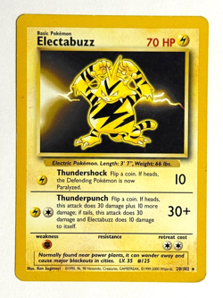 Pokemon TCG Electabuzz 20/102 Unlimited Rare Base Set - Image 1