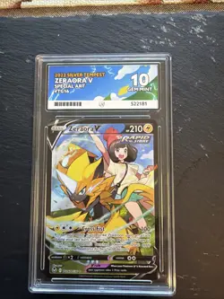 Zeraora V ACE 10 Pokemon Card TG16/TG30 Silver Tempest Full Art GEM MINT 2022 - Image 1