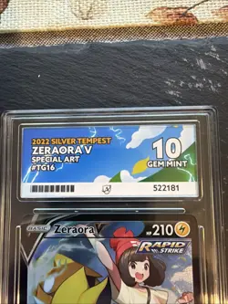 Zeraora V ACE 10 Pokemon Card TG16/TG30 Silver Tempest Full Art GEM MINT 2022 - Image 2