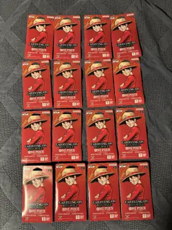 Lot of 16 One Piece TCG OP-13 Carrying On His Will Sleeved Blister Packs Sealed - Image 1