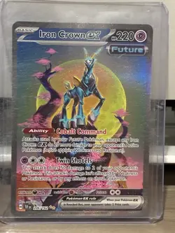 Pokemon TCG Iron Crown ex 206/162 Temporal Forces Special Illustration Rare NM - Image 1