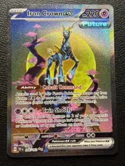 Pokemon TCG Iron Crown ex 206/162 Temporal Forces Special Illustration Rare NM - Image 1