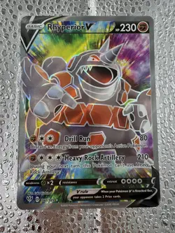Pokemon TCG SWSH03: Darkness Ablaze #181/189 Rhyperior V (Full Art) NM - Image 1