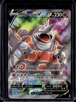 2020 Pokemon SWSH Darkness Ablaze Rhyperior V #181/189 - Image 1