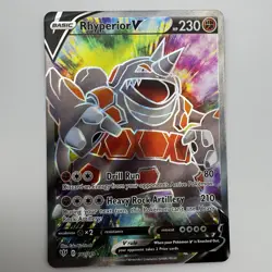 Pokemon TCG Rhyperior V 181/189 SWSH Darkness Ablaze Holo Full Art Ultra Rare - Image 1
